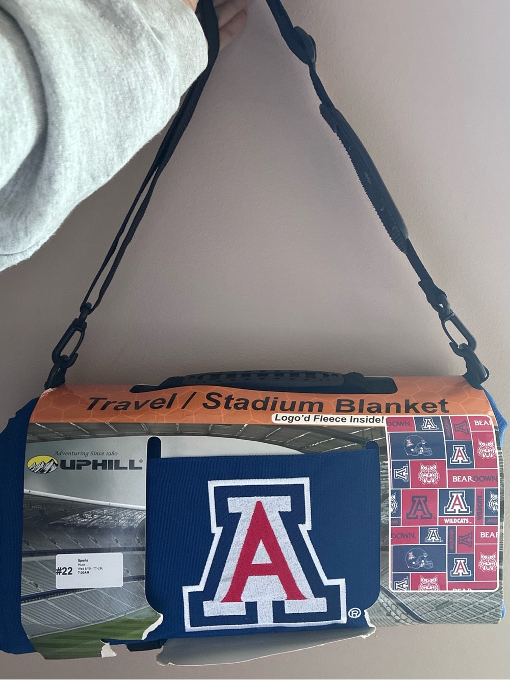 Arizona Wildcats Travel Stadium Blanket - Blue with Team Logo